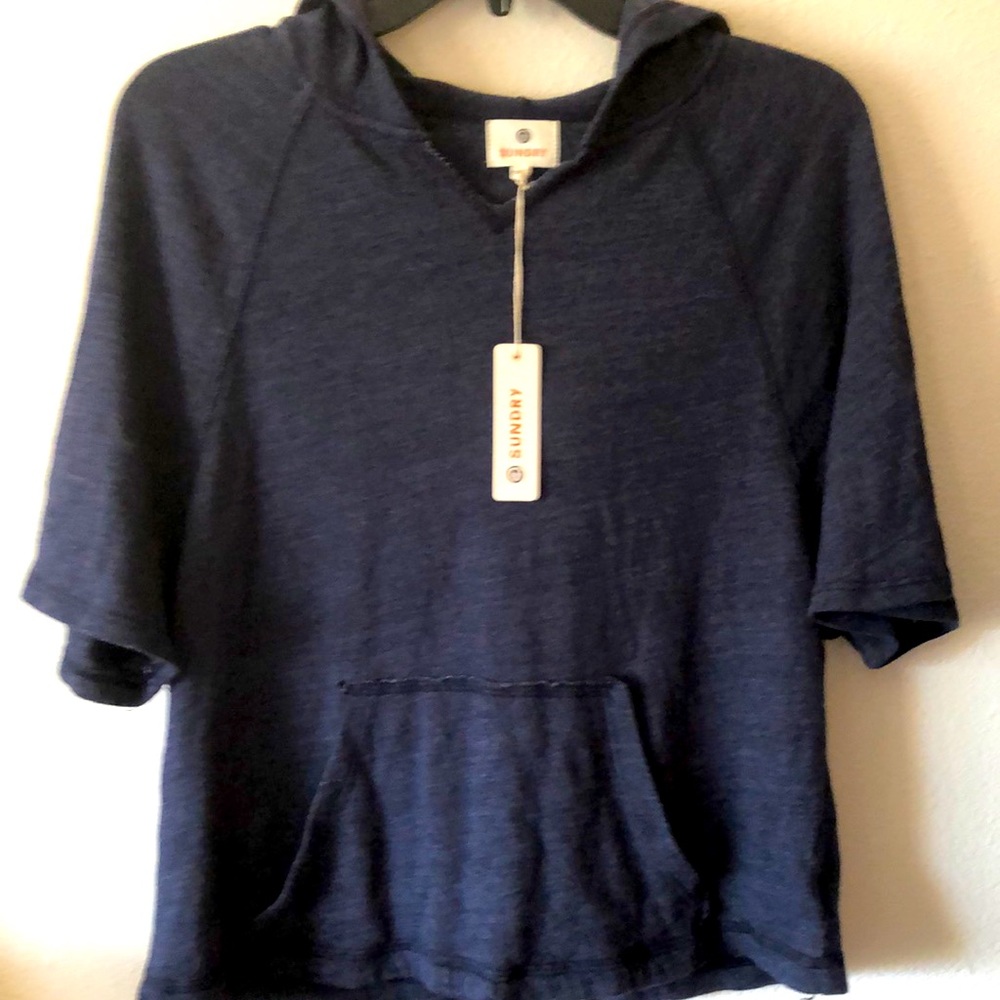 Sundry Short sleeve oversized Hoodie size 0 which is XS New!